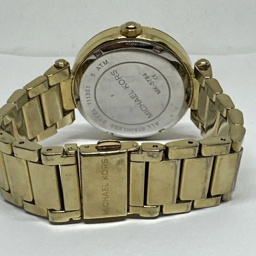 Michael Kors Parker MK5784 Women's Gold Stainless Steel Analog Dial Watch NUL15